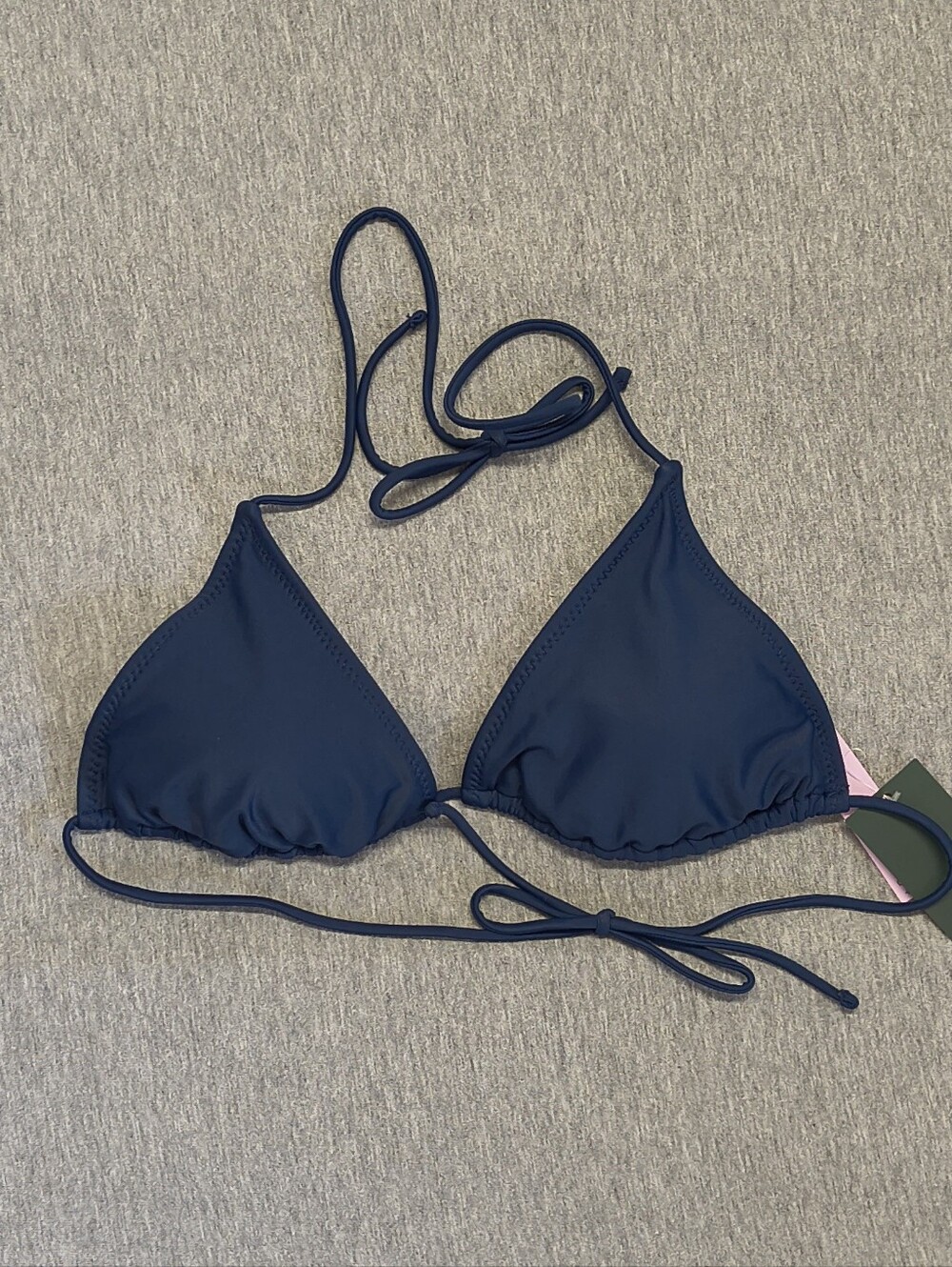 Wild Fable Solid Tricot Triangle Bikini Swim Top – Navy Blue M NWT - Picture 1 of 3